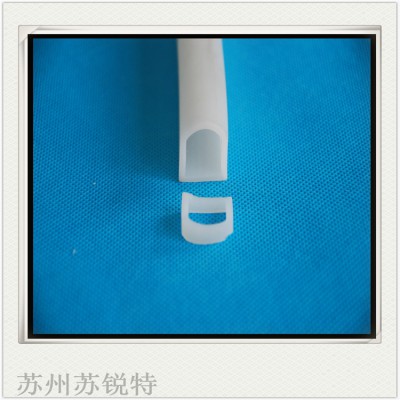 白色透明硅胶D型空心密实耐磨损密封条