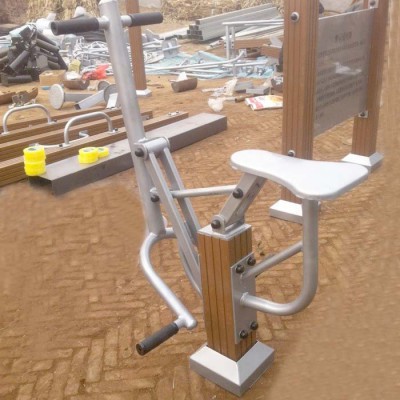 湖北厂家直销公园小区体育健身器材塑木健骑机健身路径