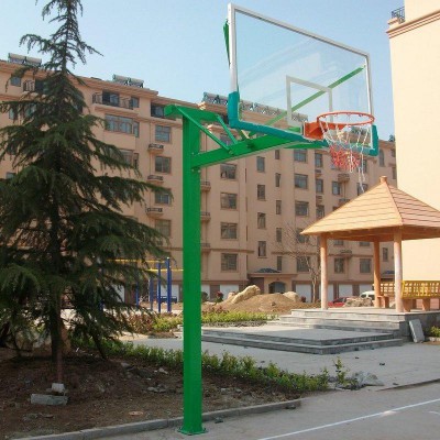 安徽厂家直销地埋式方管篮球架标准箱体移动式篮球架学校比赛专用