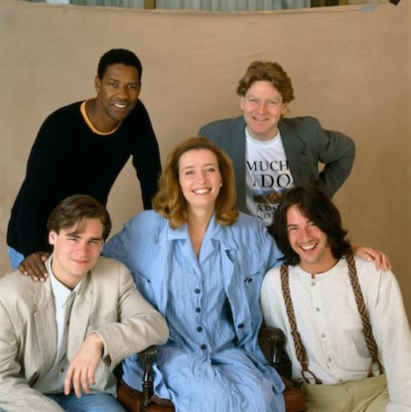The cast of 'Much Ado a<em></em>bout Nothing': Denzel Washington, Kenneth Branagh, Keanu Reeves, Emma Thompson and Robert Sean Leonard.