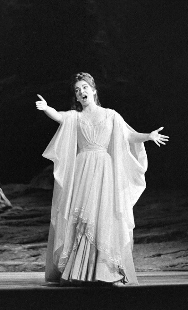 Maria Callas performing in Vincenzo Bellini's "Norma