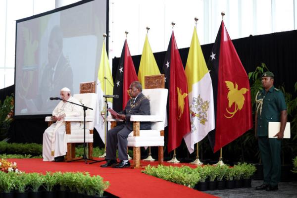 Pope urges end to Papua New Guinea tribal co<em></em>nflicts and fair, sustainable extraction of resources