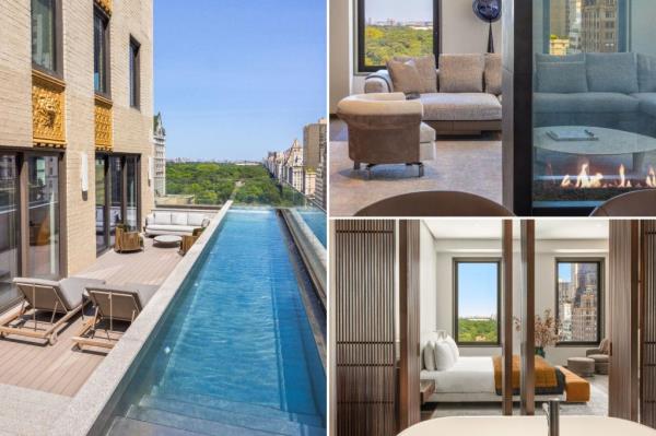 The lap pool, which boasts views of Central Park. 