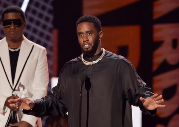 Sean 'Diddy' Combs speak o<em></em>nstage during the 2022 BET Awards at Microsoft Theater on June 26, 2022 in Los Angeles, California