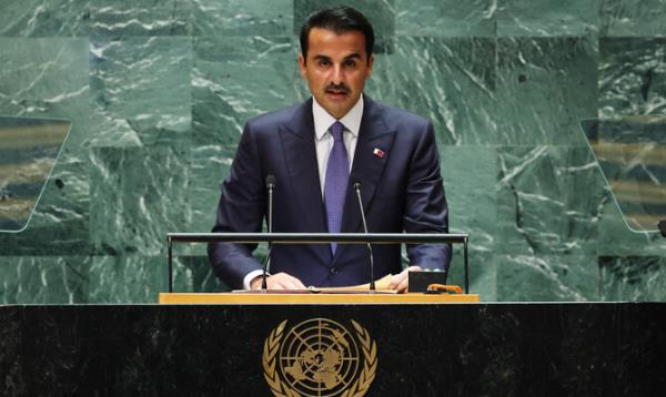 Qatari emir criticizes ‘internatio<em></em>nal failure’ of Palestine in UNGA address