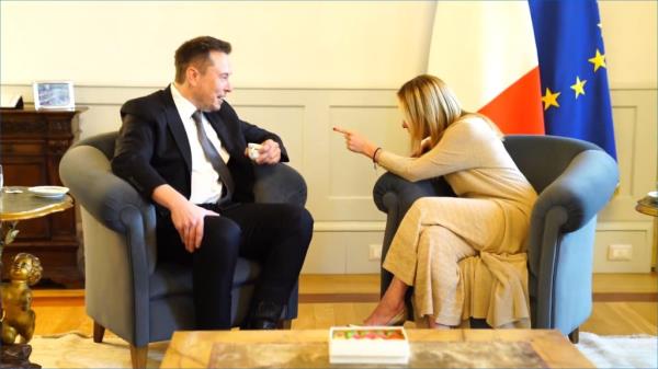 Musk and Meloni met for the first time in Rome in June 2023.