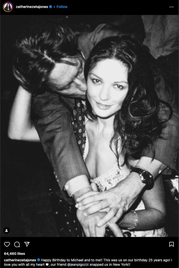 Throwback photo of Michael Douglas and Catherine Zeta-Jones