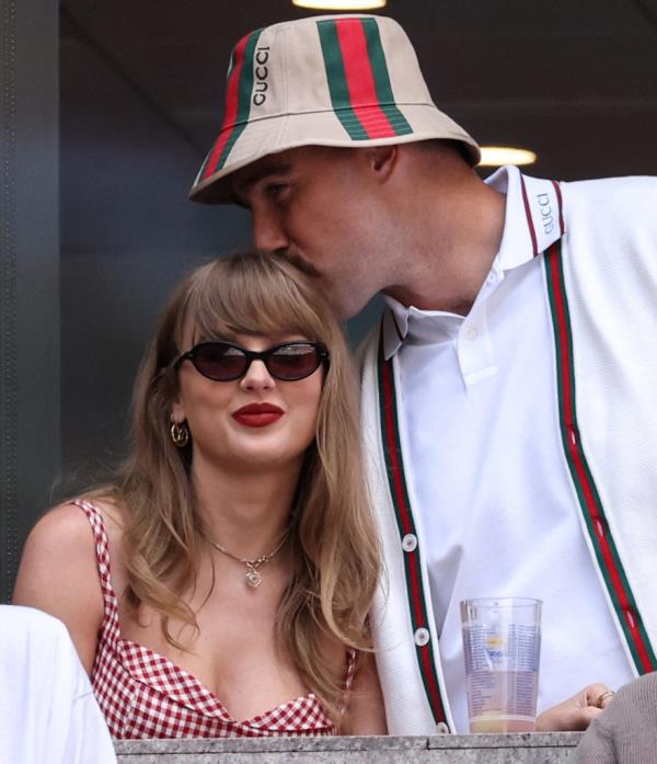 Taylor Swift and boyfriend Travis Kelce attended the U.S. Open in September 2024.