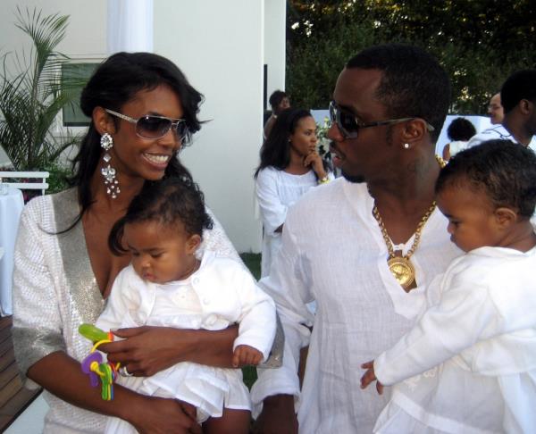 Kim Porter, Diddy, their twin daughters