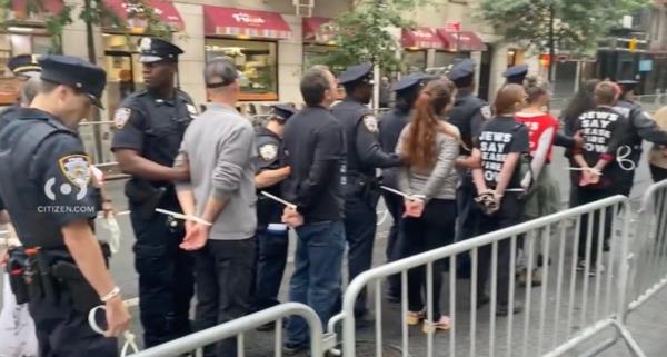 A total of 25 people were arrested by the early afternoon as demo<em></em>nstrators gathered on First Avenue near East 49th Street in Midtown East, authorities said.