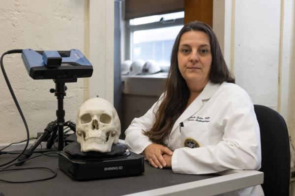 Photo shows Soler with an imitation skull.