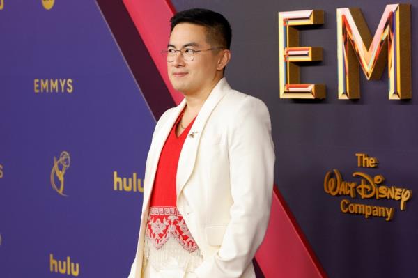 Bowen Yang at the 2024 Emmy Awards on Sept. 15, 2024