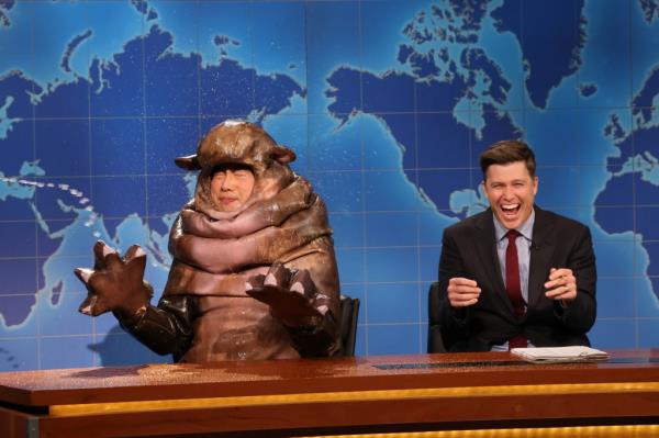Bowen Yang, Colin Jost on "Saturday Night Live"