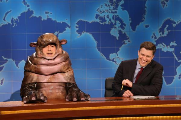 Bowen Yang, Colin Jost on "Saturday Night Live"