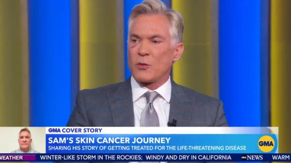 Sam Champion talking on "GMA." 
