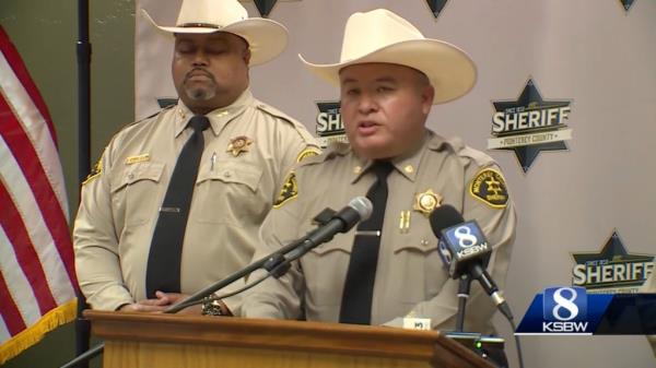 sheriffs spokesperson andy rosas speaking in press conference