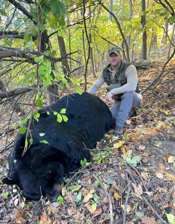 A New Jersey bow hunter has set a record for the largest black bear ever taken down in the Garden State, according to reports.