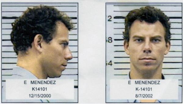 Mug shots of Erik Menendez in 2000 and 2002, following his arrest and co<em></em>nviction for the murder of his parents. 