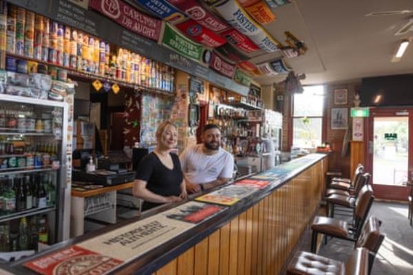 Publicans and co-owners Dean Manglon and Gigi Milone at the Royal Oak Hotel in Ballarat