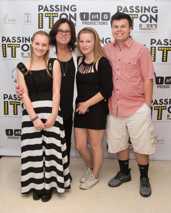 Rosie O'Donnell, Chelsea Belle O'Donnell, Vivienne Rose O'Donnell, and Blake Christopher O'Do<em></em>nnell at the 5th Annual Rosie's Theater Kids Spring Benefit in 2015