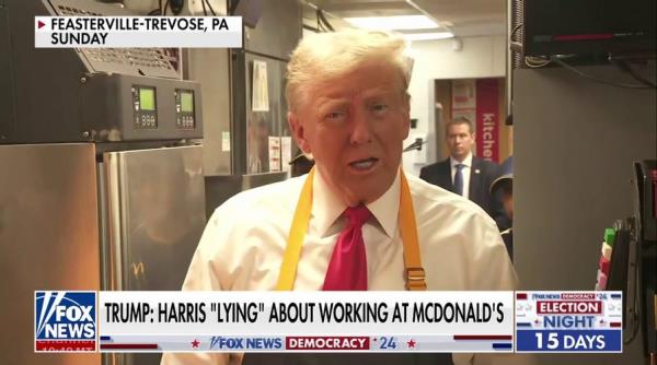 Liberal media has meltdown over Trump's 'first day' working at McDonald's