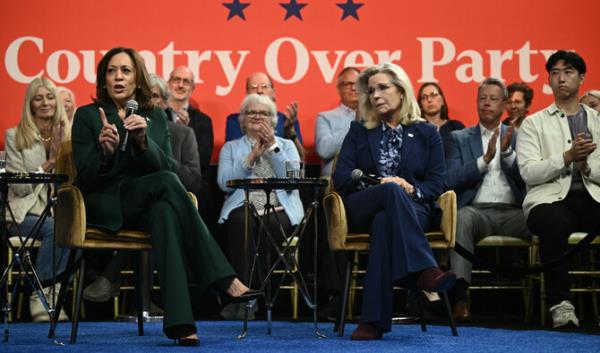 Harris woos on-the-fence Republicans, Trump tours storm damage