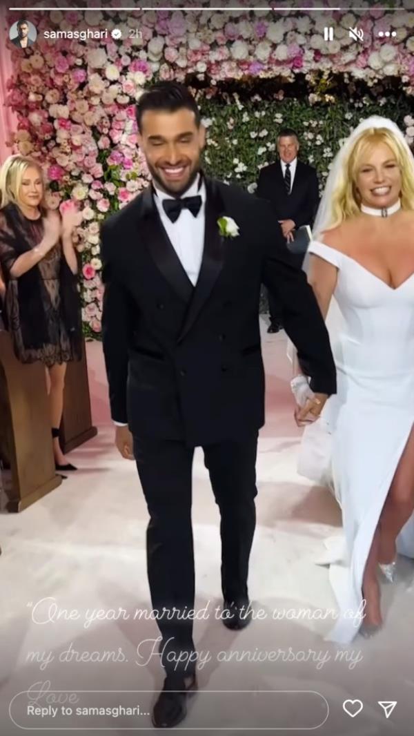 Sam Asghari and Britney Spears at their wedding
