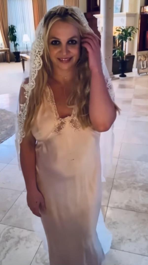 Britney Spears posing for an Instagram video