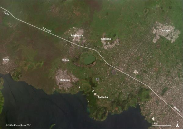 Annotated satellite image
