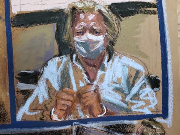 A courtroom sketch of Steven Bannon.