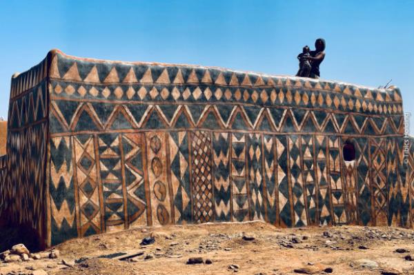 The Quadrangular squares that form part of the 16th century Royal Court of Tiebele.