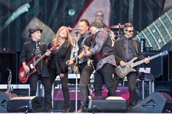 Nils Lofgren, Patti Scialfa, Bruce Springsteen, Steven Van Zandt, Max Weinberg and Garry W. Tallent perform live during a co<em></em>ncert at the Olympastadion on June 19, 2016 in Berlin, Germany. 