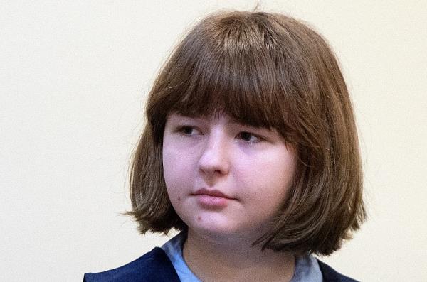 A photo of baby-faced Carly Gregg, 15, who was sentenced to life in prison for murdering her mother Ashley Smylie.