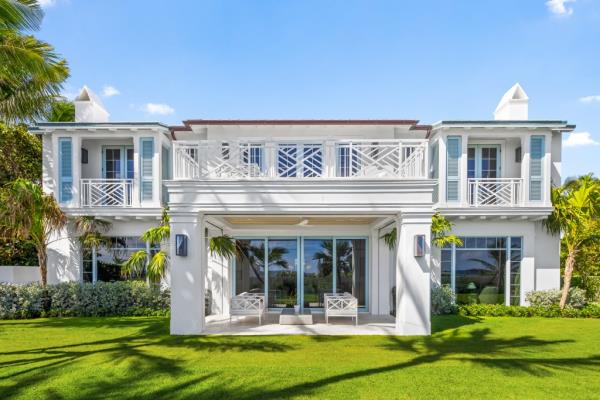 Newly completed mansion at 1540 S. Ocean Boulevard, Palm Beach, valued at $88M with tunnel to beach.