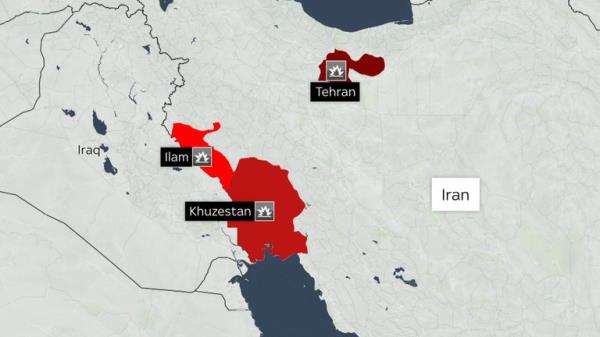 A map of wher<em></em>e Israel struck in Iran