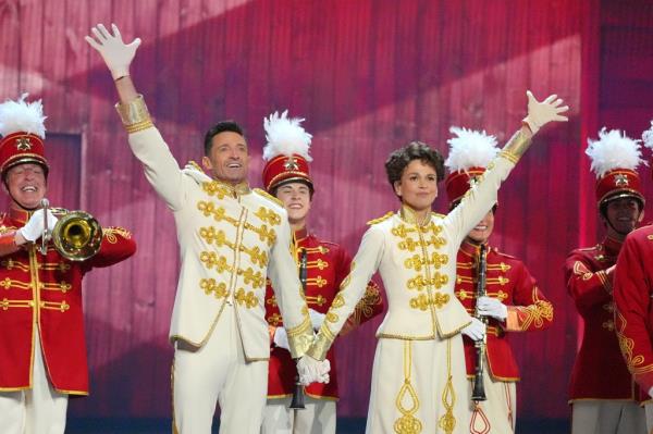 Hugh Jackman and Sutton Foster played Professor Harold Hill and Marian Paroo, respectively, in "The Music Man."