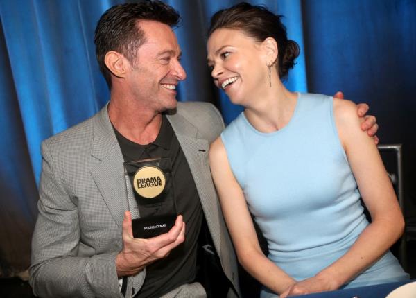 Hugh Jackman and Sutton Foster posed at the 88th Annual Drama League Awards at The Ziegfeld Ballroom on May 20, 2022 in New York City.