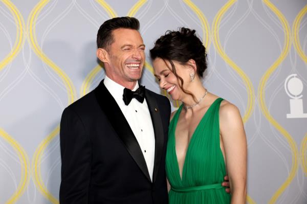 Hugh Jackman and Sutton Foster attend the 75th Annual Tony Awards at Radio City Music Hall on June 12, 2022 in New York City.