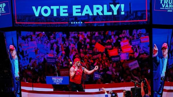 Do<em></em>nald Trump hosts rally at New York’s Madison Square Garden