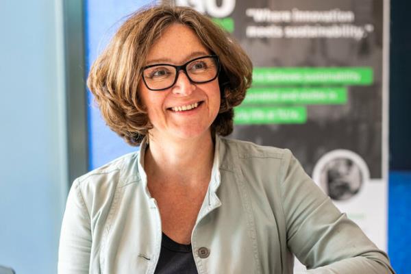 Want to learn more a<em></em>bout sustainability at TU/e? Watch this video. Photo Anna Wieczorek by Lieke Vermeulen.