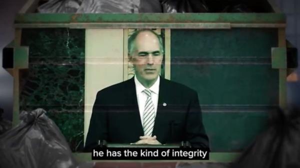 Casey touts Biden's "integrity" in the ad.